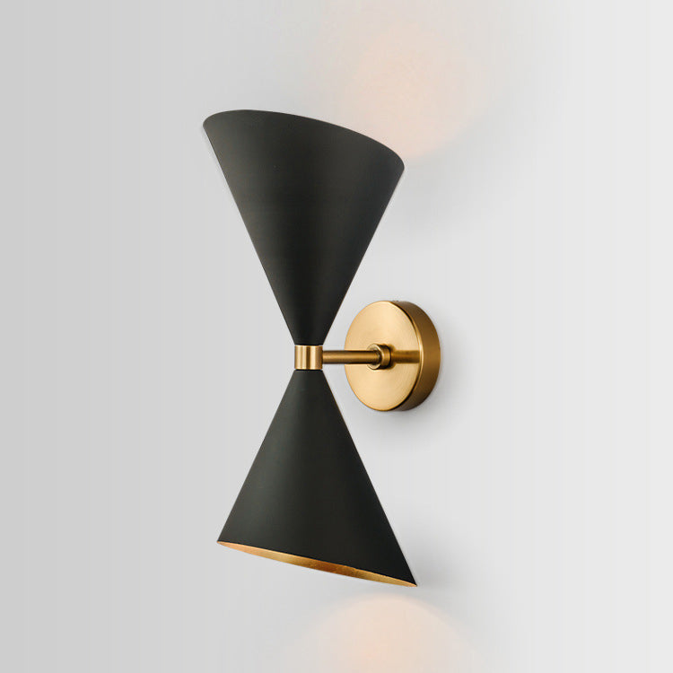Eclectic Cone Metal Hallway 2-Light Wall Lamp