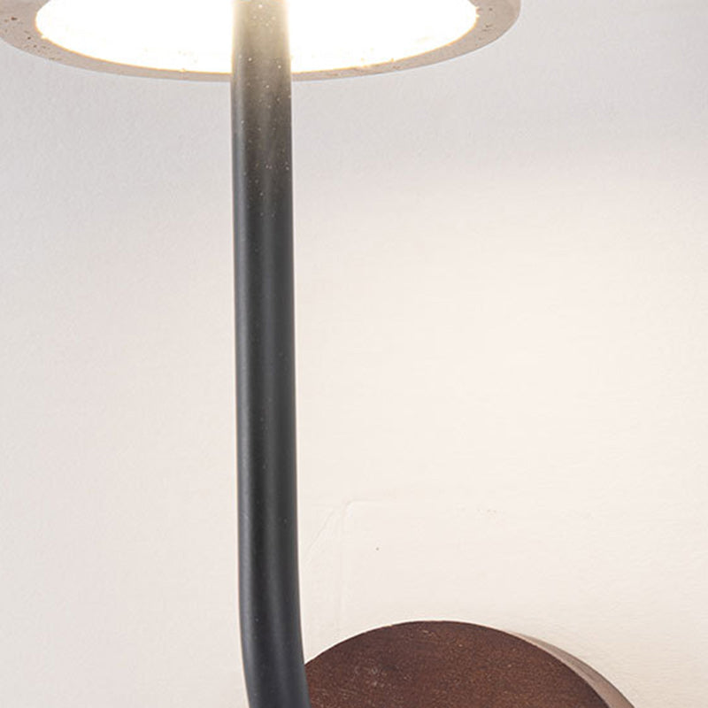 Round Yellow Travertine Solid Wall Lamp