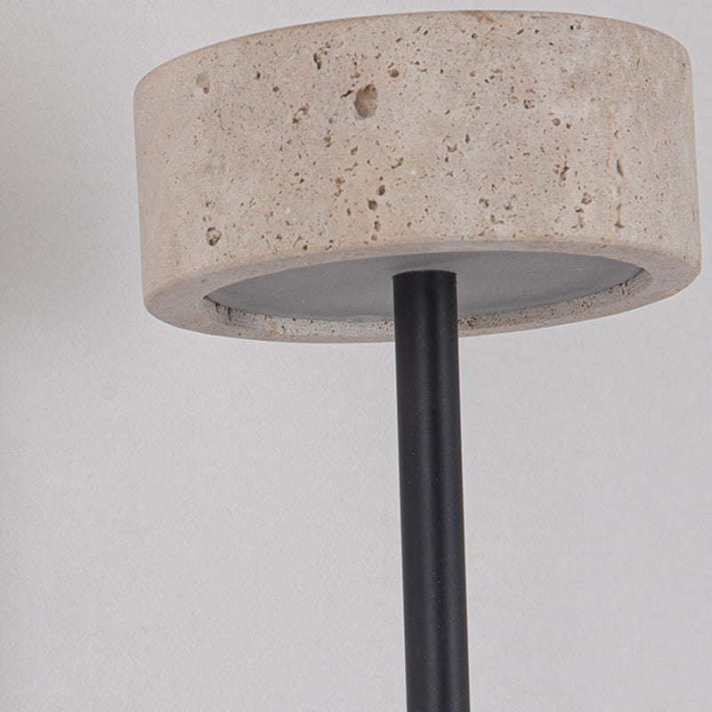 Round Yellow Travertine Solid Wall Lamp