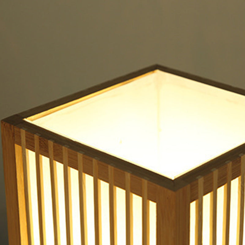 Tatami Box-shaped Bamboo Bedroom Table Lamp