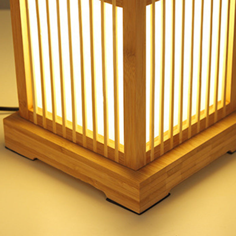 Tatami Box-shaped Bamboo Bedroom Table Lamp