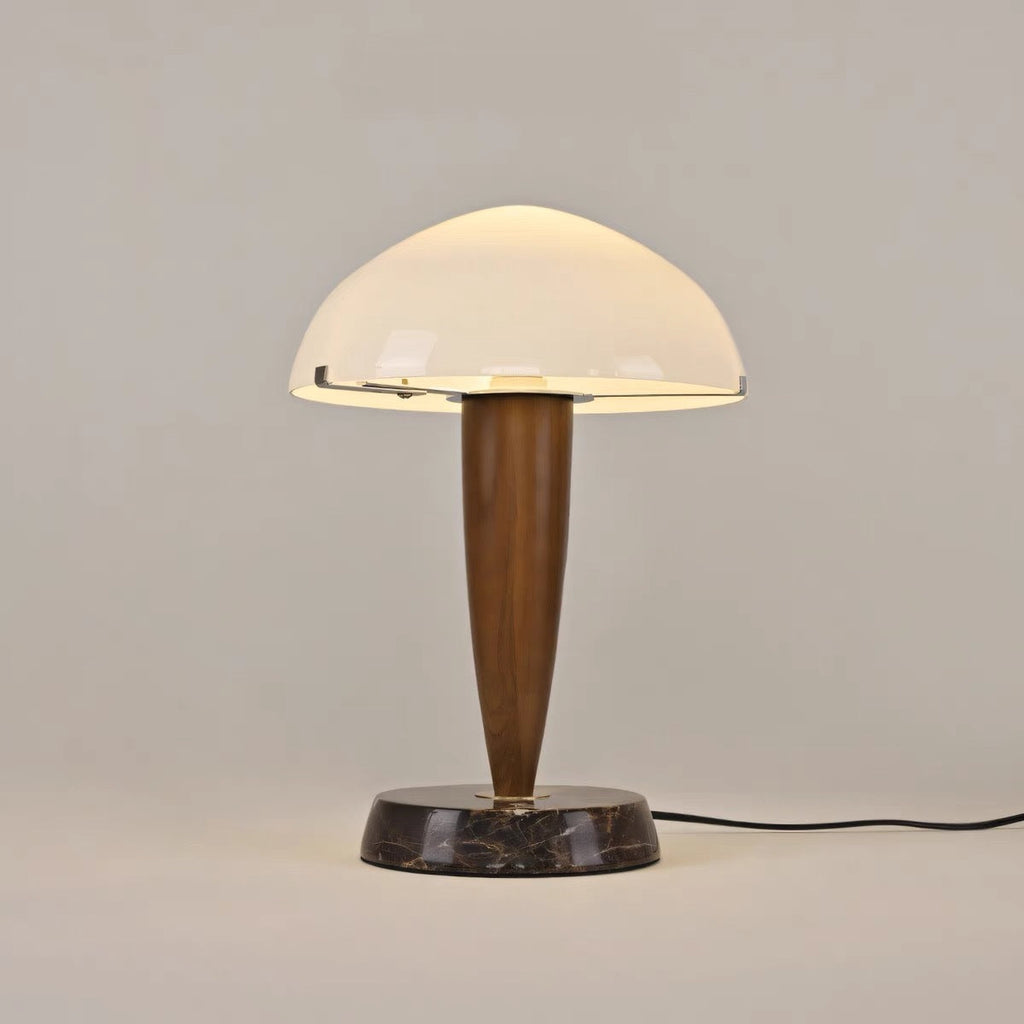 Wood Grain Mushroom-shaped Marble Table Lamp