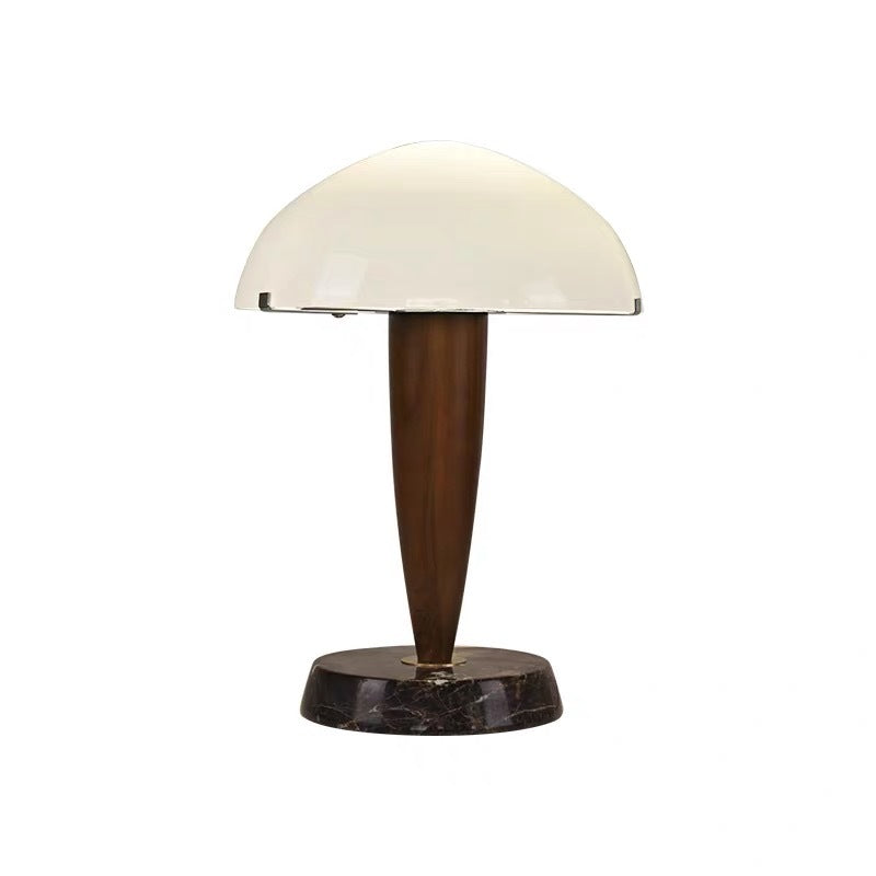 Wood Grain Mushroom-shaped Marble Table Lamp