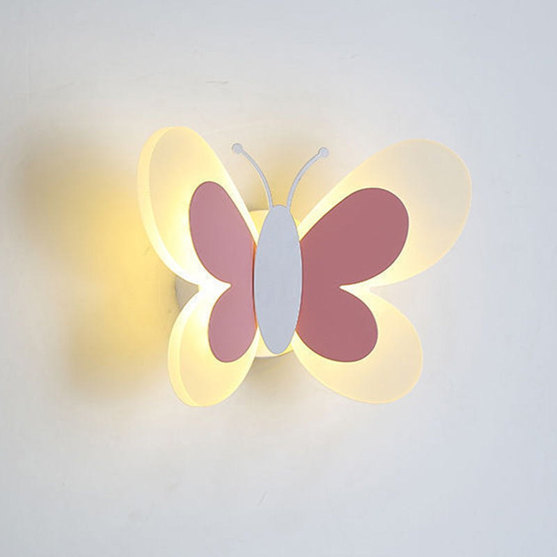 Cozy Butterfly Iron Acrylic Wall Lamp