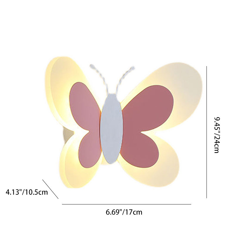 Cozy Butterfly Iron Acrylic Wall Lamp