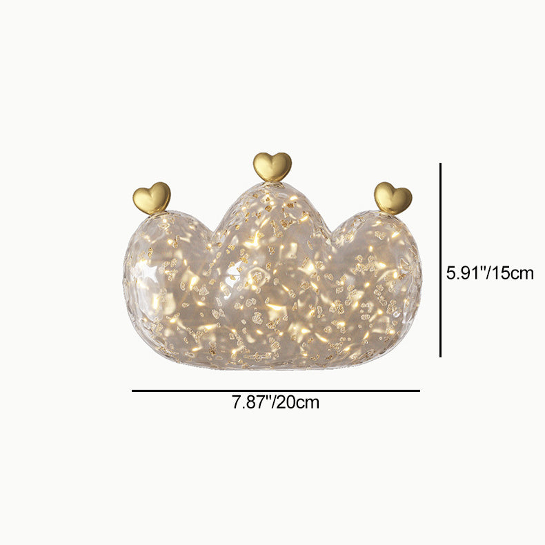 Cozy Crown Love Copper Wall Lamp