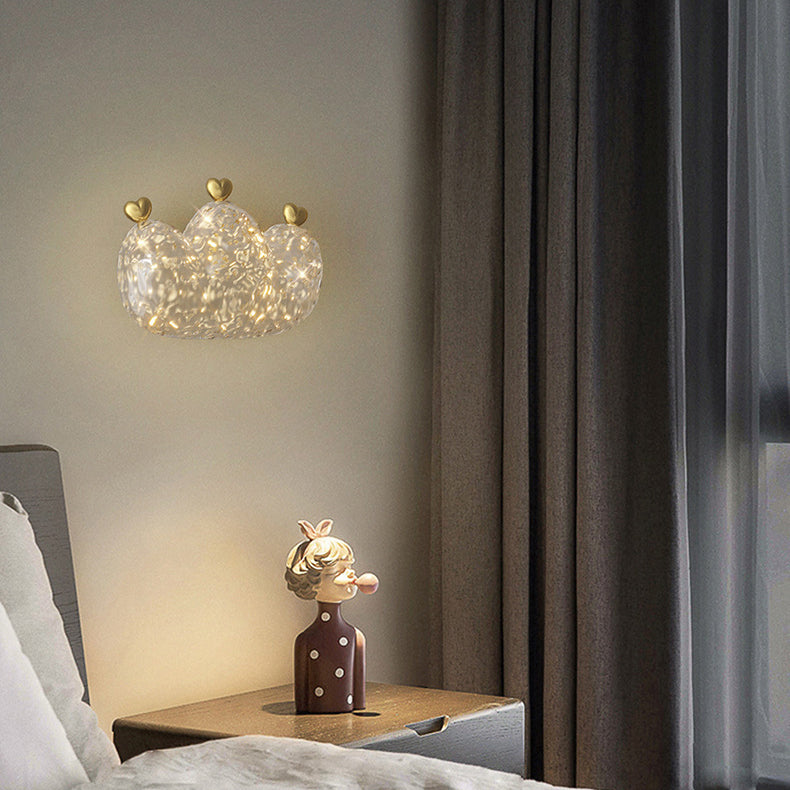 Cozy Crown Love Copper Wall Lamp