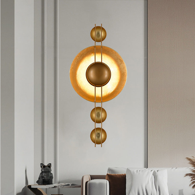Shabby Chic Round Iron Wall Lamp