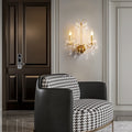 Candle Iron Crystal Living 2-Light Wall Lamp