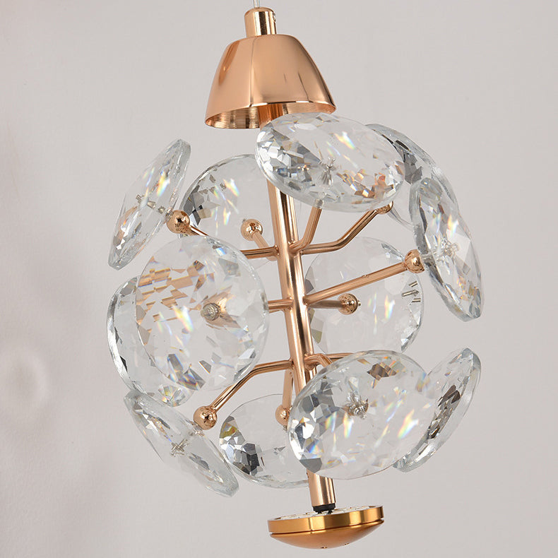 Elegant Diamond Iron Crystal Wall Lamp