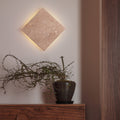 Square Yellow Travertine Living Wall Lamp