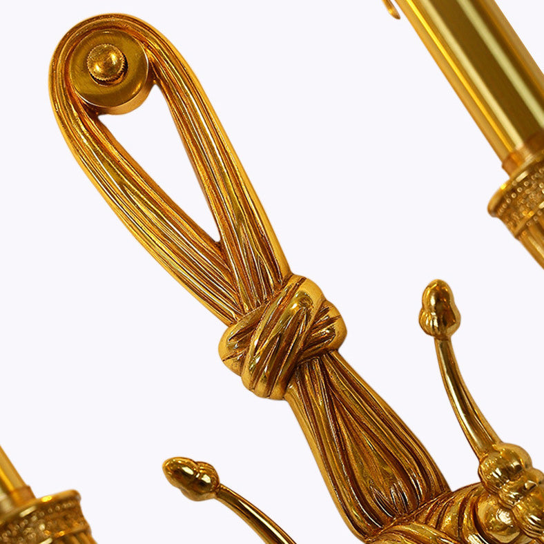Candle Design All Brass 2-Light Wall Lamp