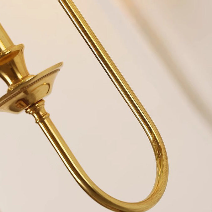 Candle-Shaped Brass Bow Hallway Wall Lamp