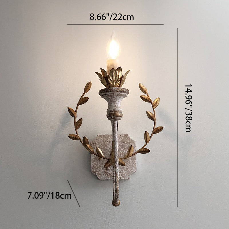 Torch Design Iron Solid Wall Lamp