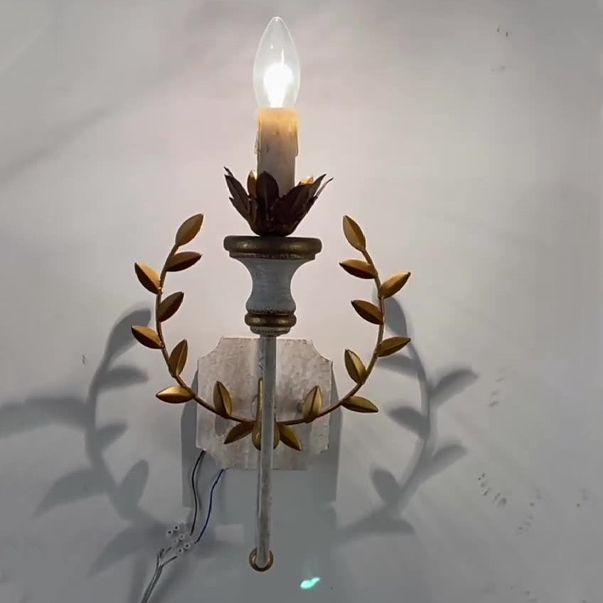 Torch Design Iron Solid Wall Lamp
