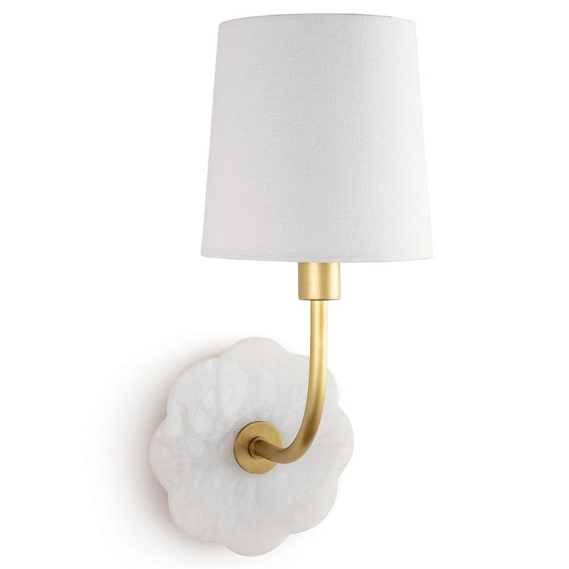 Cylinder Fabric Brass Bedroom Table Lamp