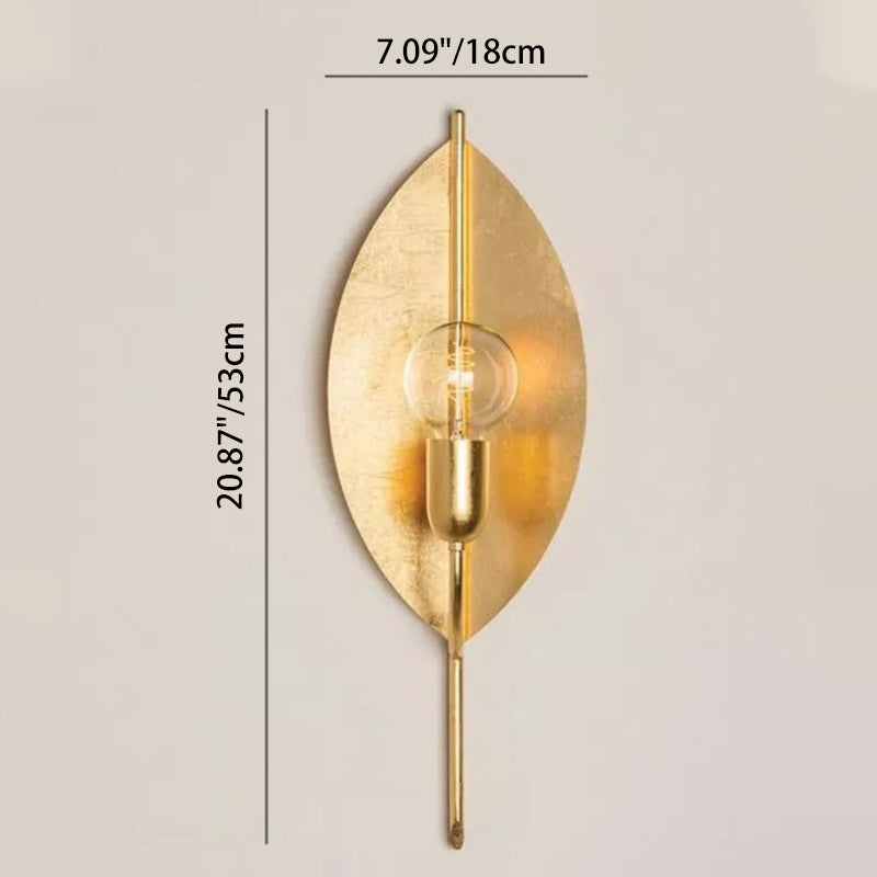 Gold Leaf Iron Living Wall Lamp