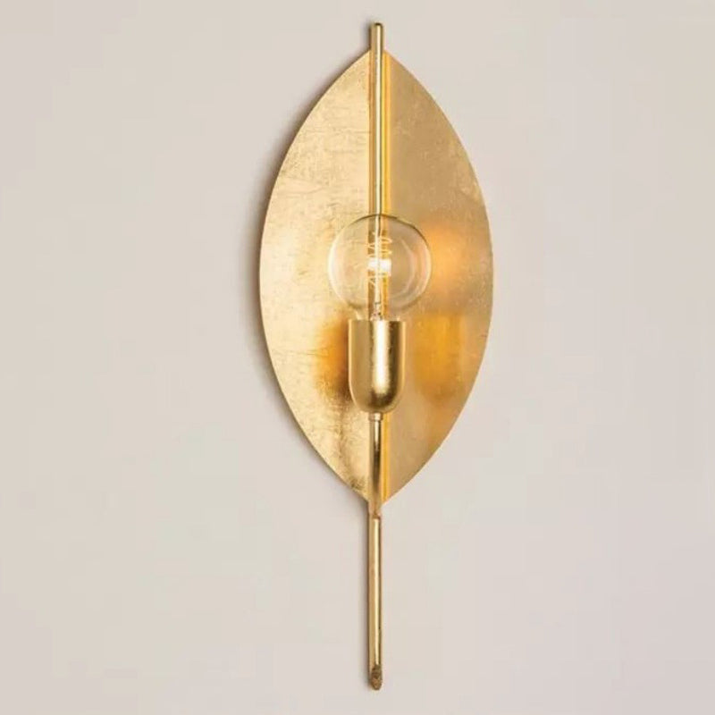 Gold Leaf Iron Living Wall Lamp