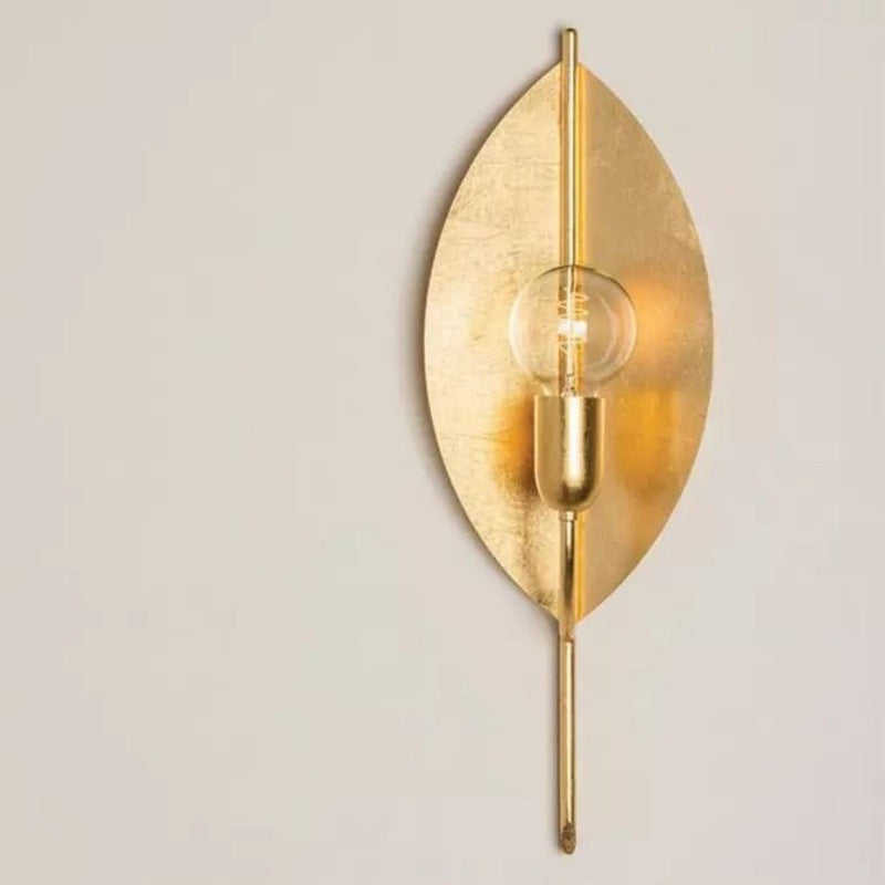 Gold Leaf Iron Living Wall Lamp