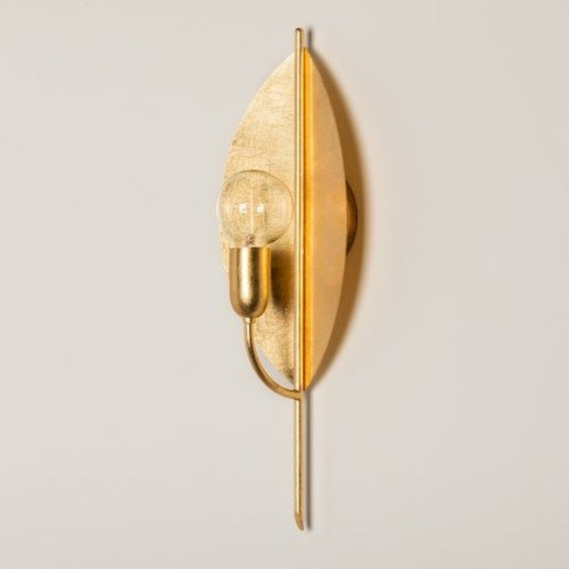 Gold Leaf Iron Living Wall Lamp