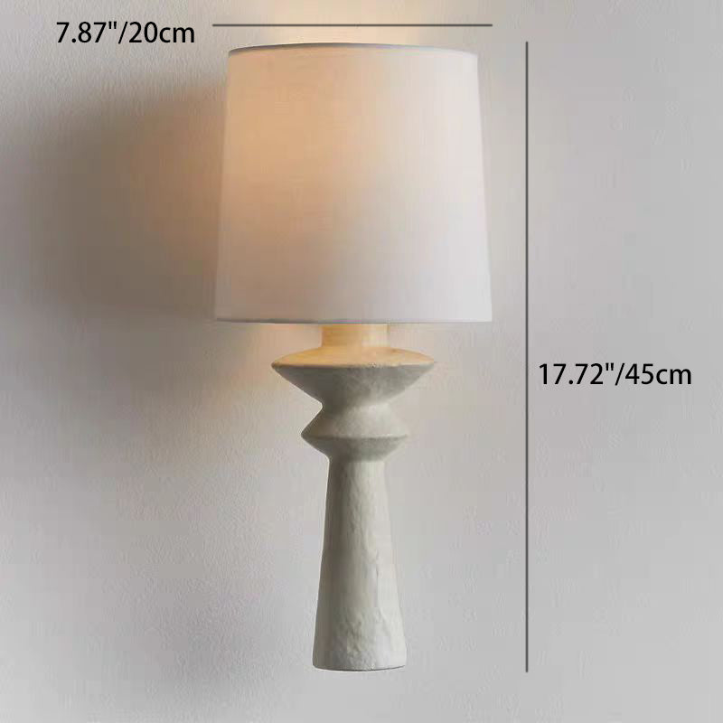 Cylinder Fabric Iron Arm Wall Lamp