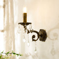 Crystal Drops Solid Brass Wall Lamp