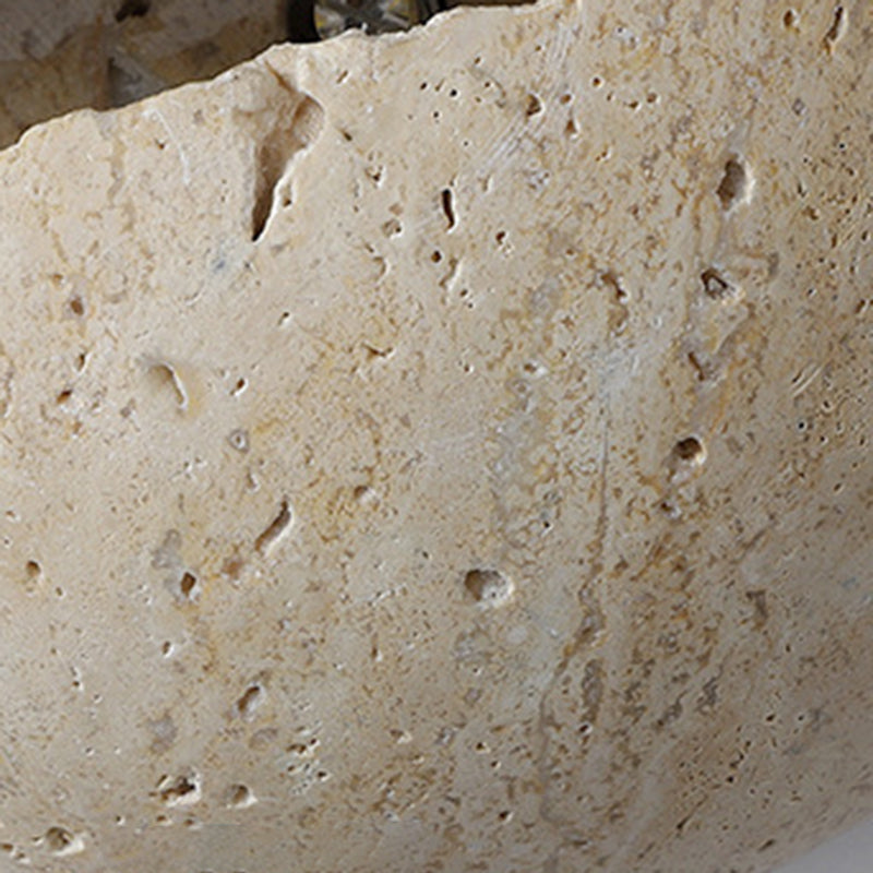 Style Hemisphere Yellow Travertine Wall Lamp