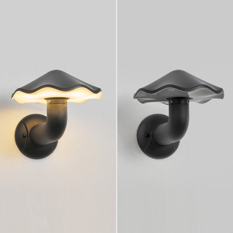 Mushroom-Shaped Aluminum PC Patio Outdoor Light