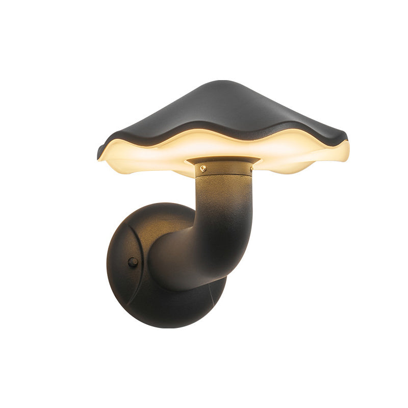 Mushroom-Shaped Aluminum PC Patio Outdoor Light
