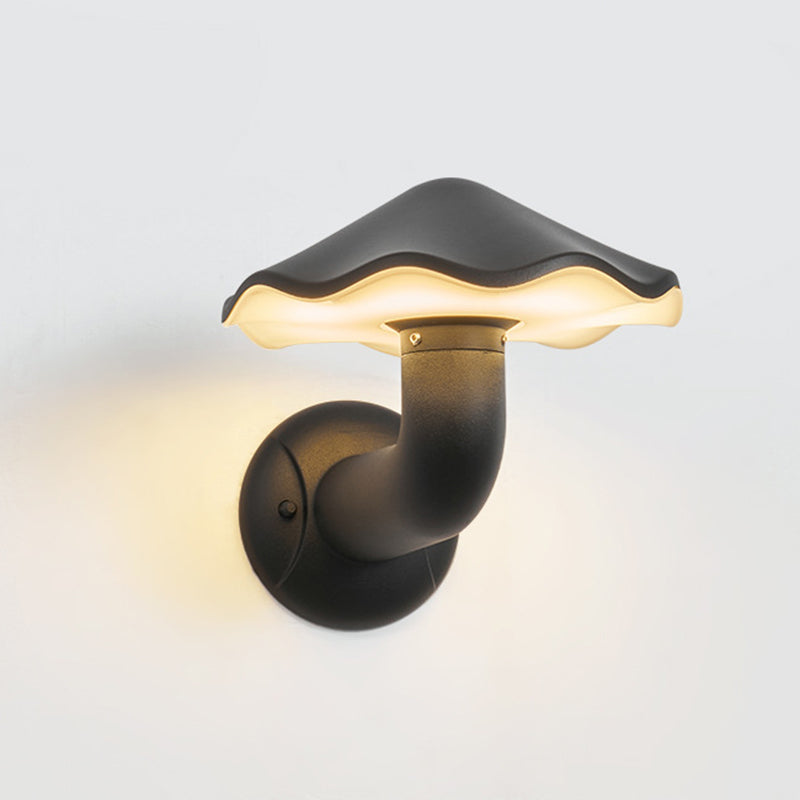 Mushroom-Shaped Aluminum PC Patio Outdoor Light
