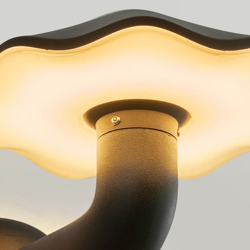 Mushroom-Shaped Aluminum PC Patio Outdoor Light