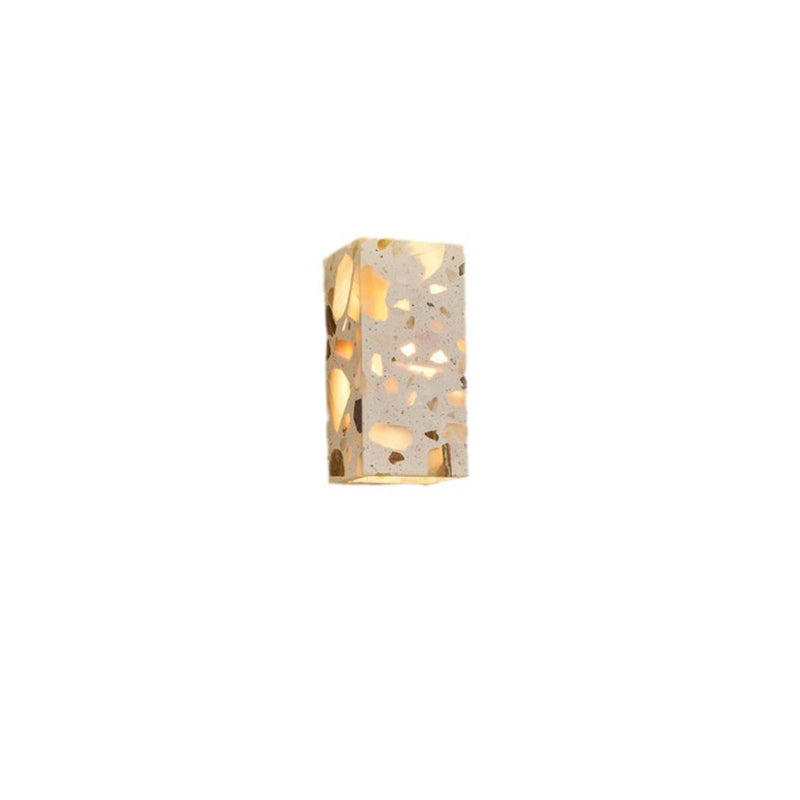 Square Translucent Stone Bedroom Wall Lamp