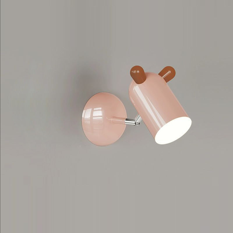 Kids Cute Cylinder Iron Wall Lamp