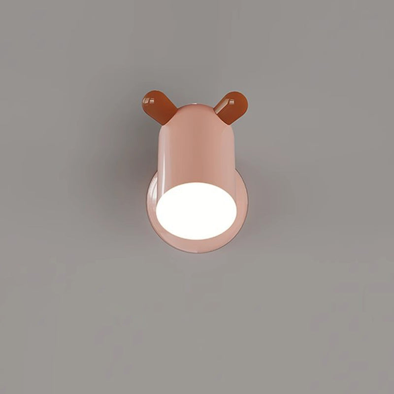 Kids Cute Cylinder Iron Wall Lamp