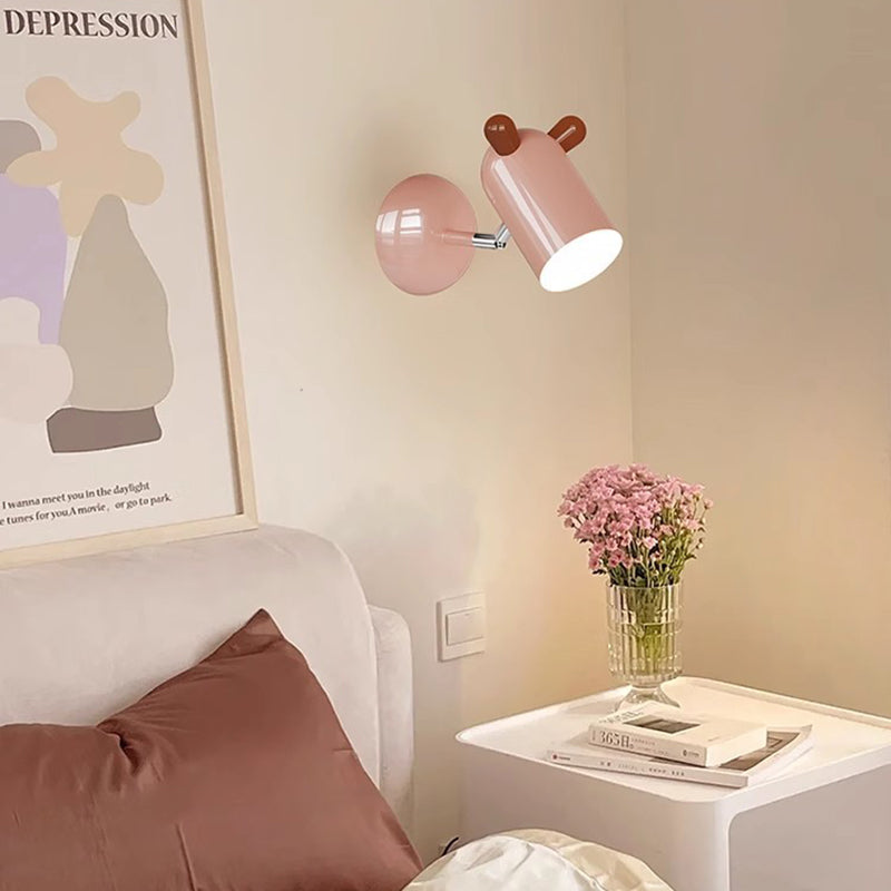 Kids Cute Cylinder Iron Wall Lamp