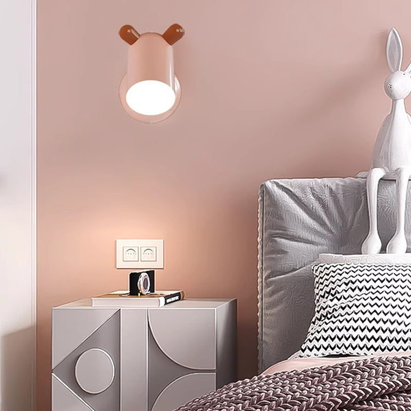 Kids Cute Cylinder Iron Wall Lamp
