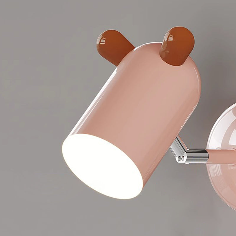 Kids Cute Cylinder Iron Wall Lamp
