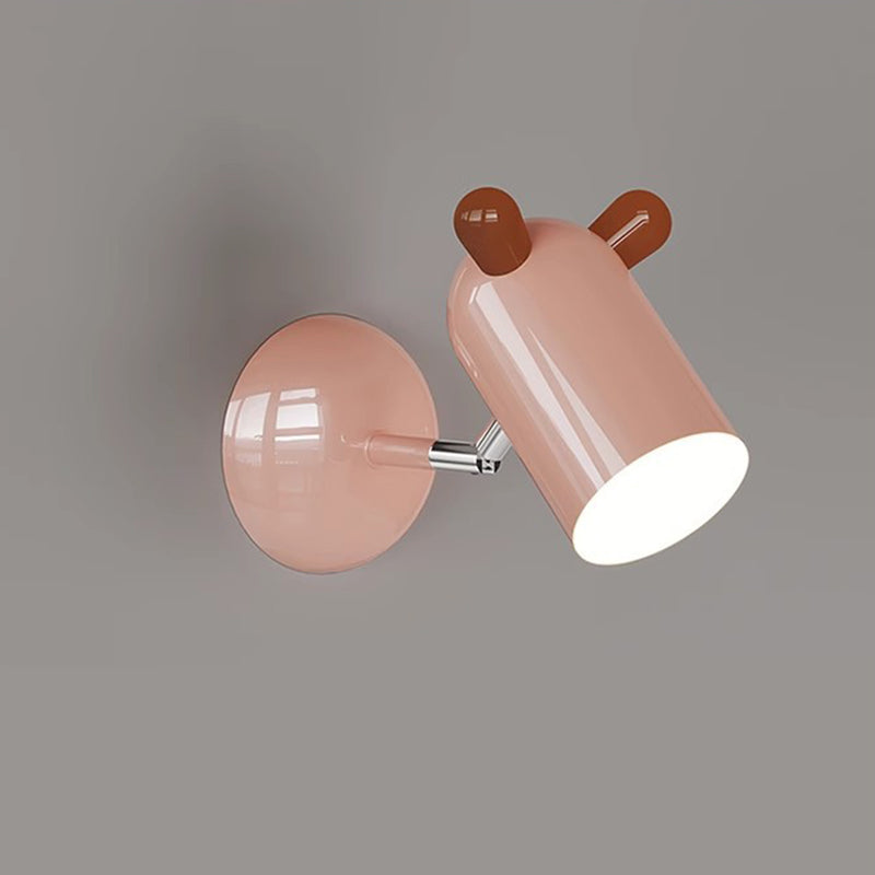 Kids Cute Cylinder Iron Wall Lamp