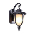 Lantern-Shaped Faux Marble Aluminum Outdoor Light