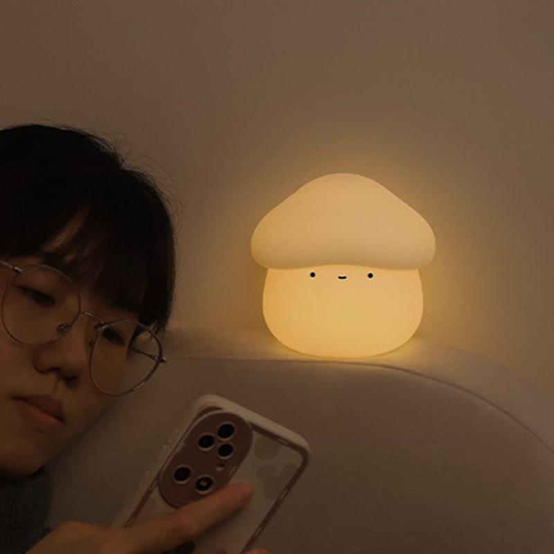 ABS Silicone Mushroom-shaped Kids Table Lamp
