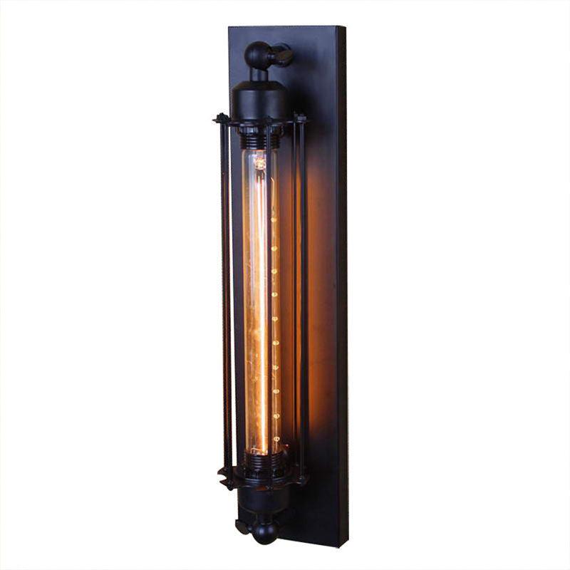 Iron Columnar Bedroom Wall Lamp