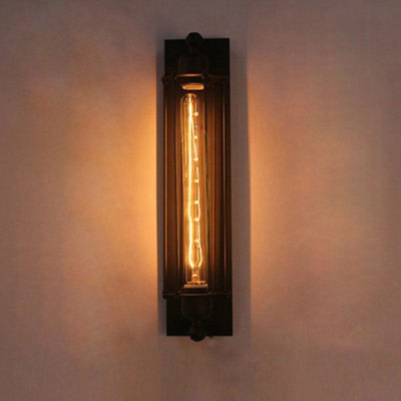 Iron Columnar Bedroom Wall Lamp