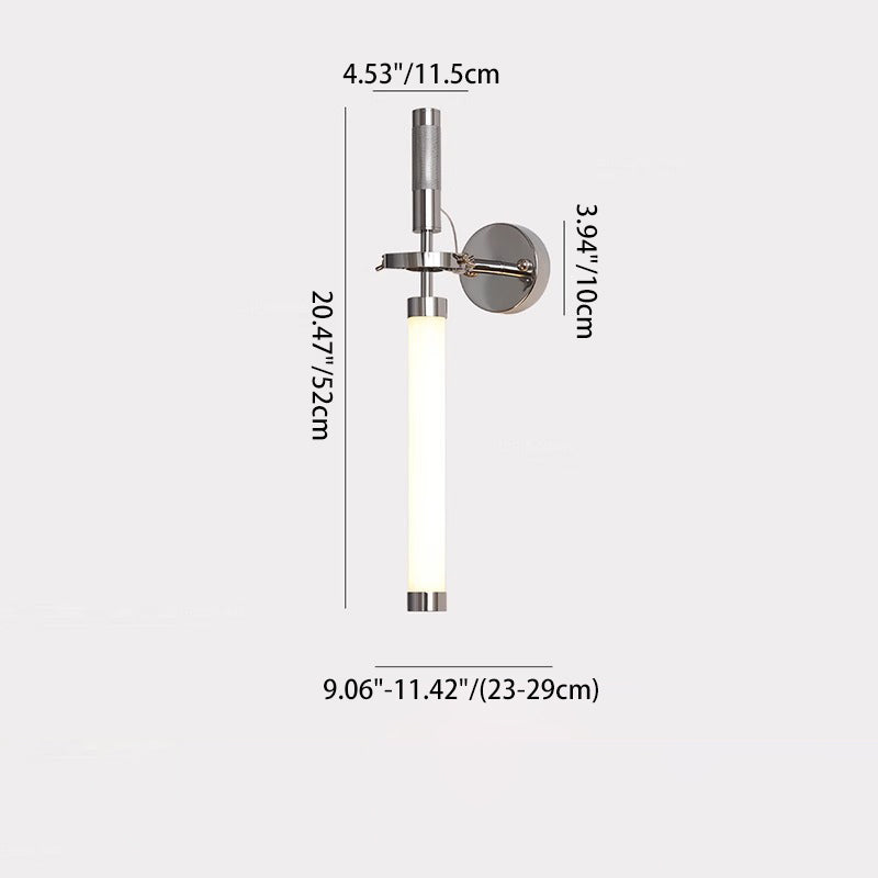 Acrylic Metal Columnar Bedroom Wall Lamp