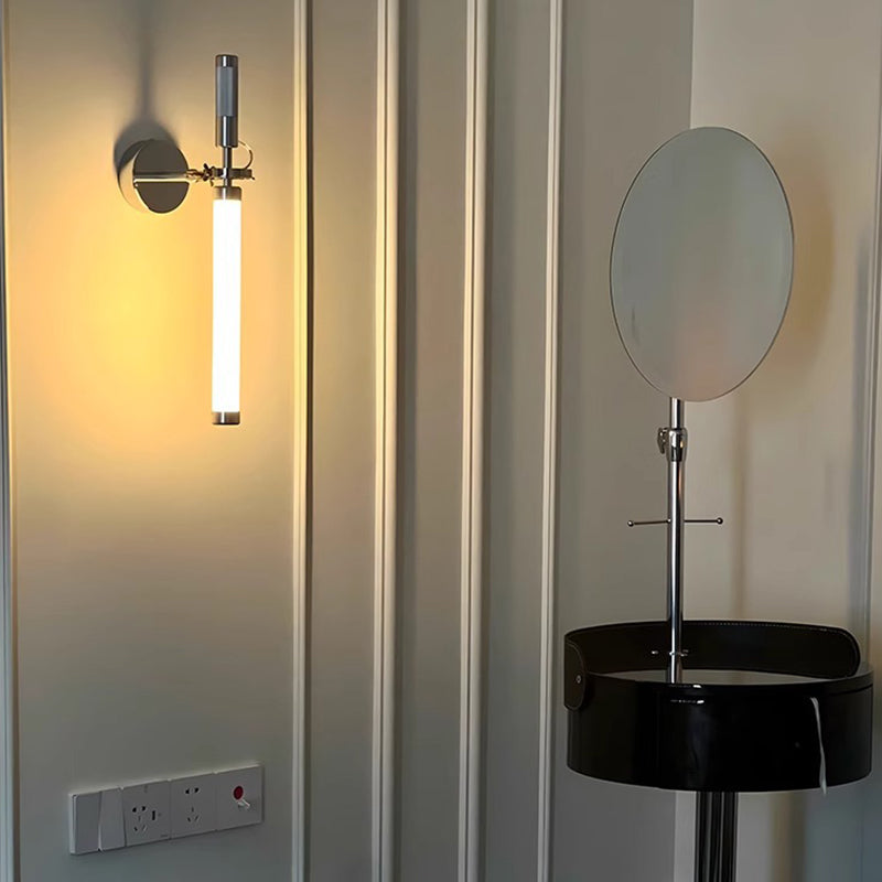 Acrylic Metal Columnar Bedroom Wall Lamp