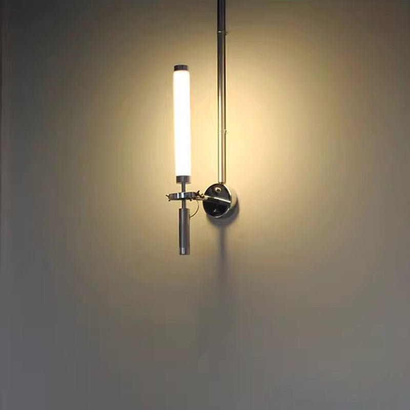 Acrylic Metal Columnar Bedroom Wall Lamp