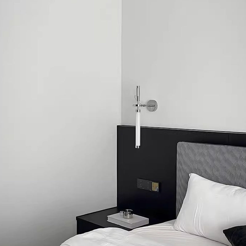 Acrylic Metal Columnar Bedroom Wall Lamp