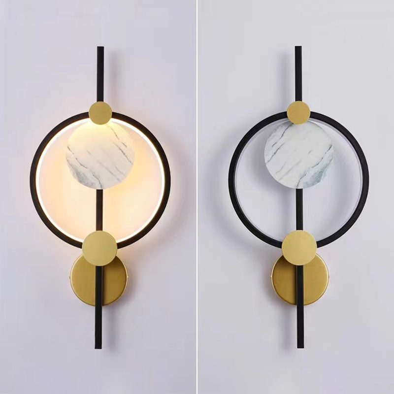 Silicone Iron Round Living Wall Lamp