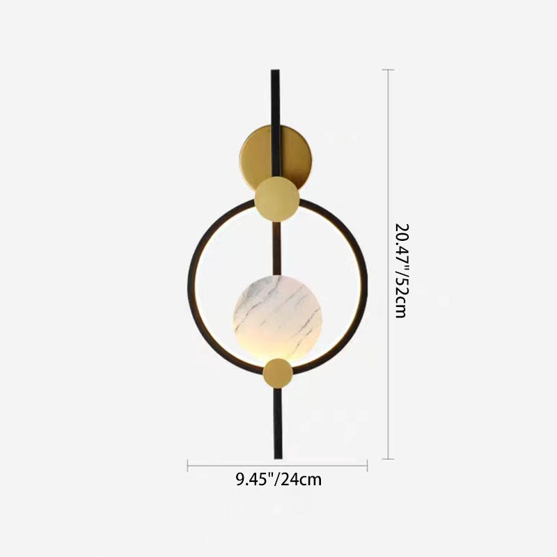 Silicone Iron Round Living Wall Lamp
