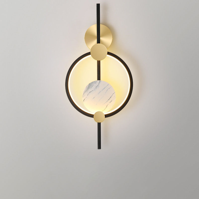 Silicone Iron Round Living Wall Lamp