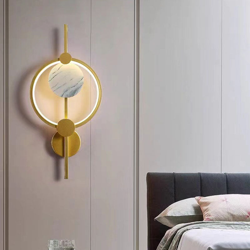 Silicone Iron Round Living Wall Lamp